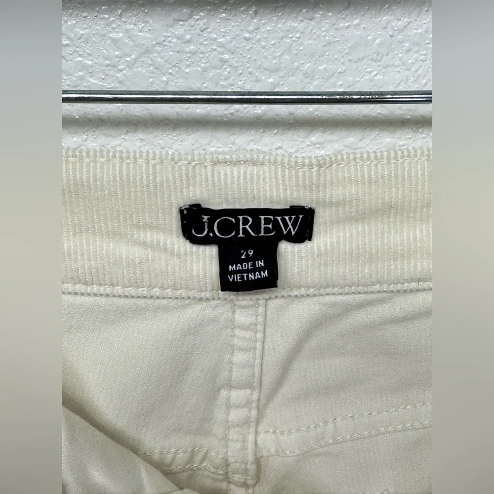 J Crew Corduroy Wide Leg High Waist Trouser Pants Cream Size 29 Style BT922 - Picture 3 of 10